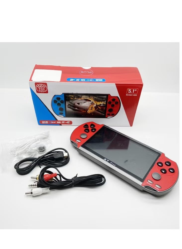 X7 Plus Handheld Video Game Console with Double Rocker Controller, 5.1-Inch Display, MP5 Multimedia Player, Portable Retro Gaming Device for Kids & Adults - Image 2
